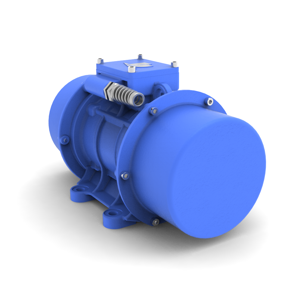 Trilmotor draaistroom KBM-serie schuin voor aanzicht