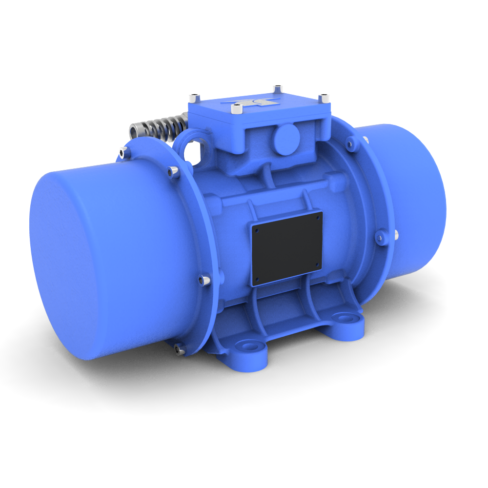 Trilmotor draaistroom KBM-serie schuin achter aanzicht