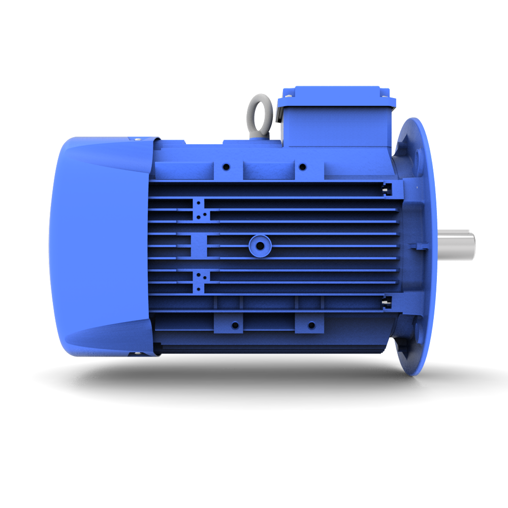 ELSTO Q3E-serie aluminium draaistroommotor IE3 bouwvorm B5 linker aanzicht