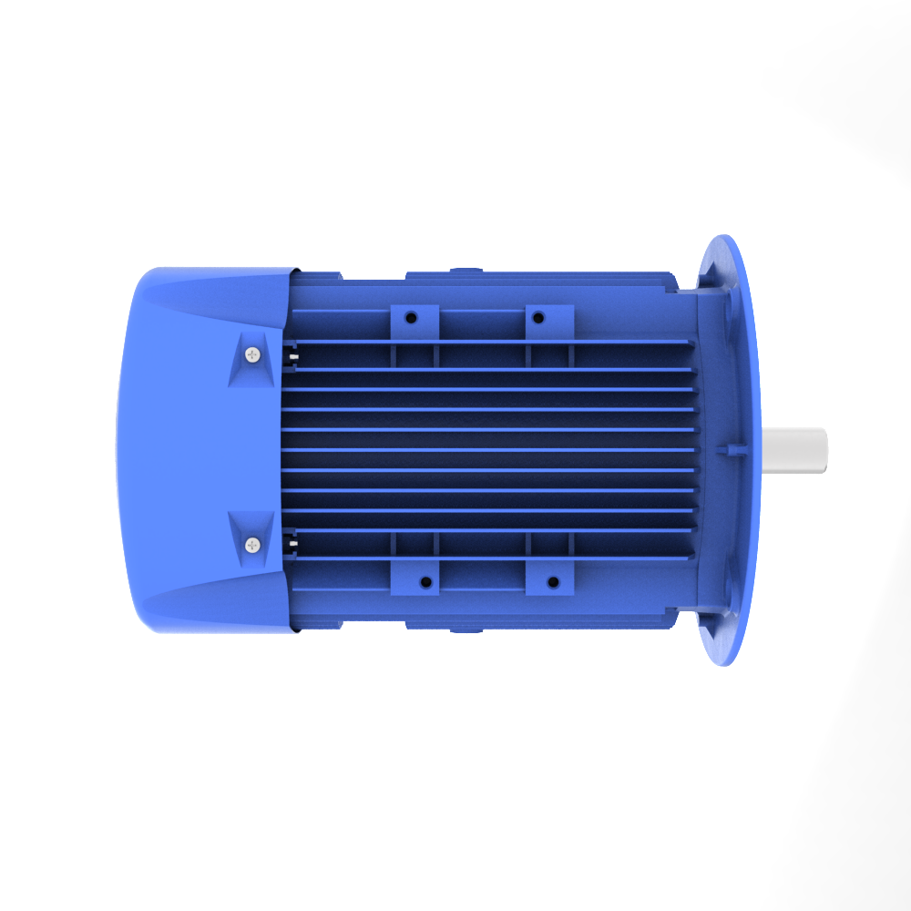 ELSTO Q3E-serie aluminium draaistroommotor IE3 bouwvorm B5 onder aanzicht