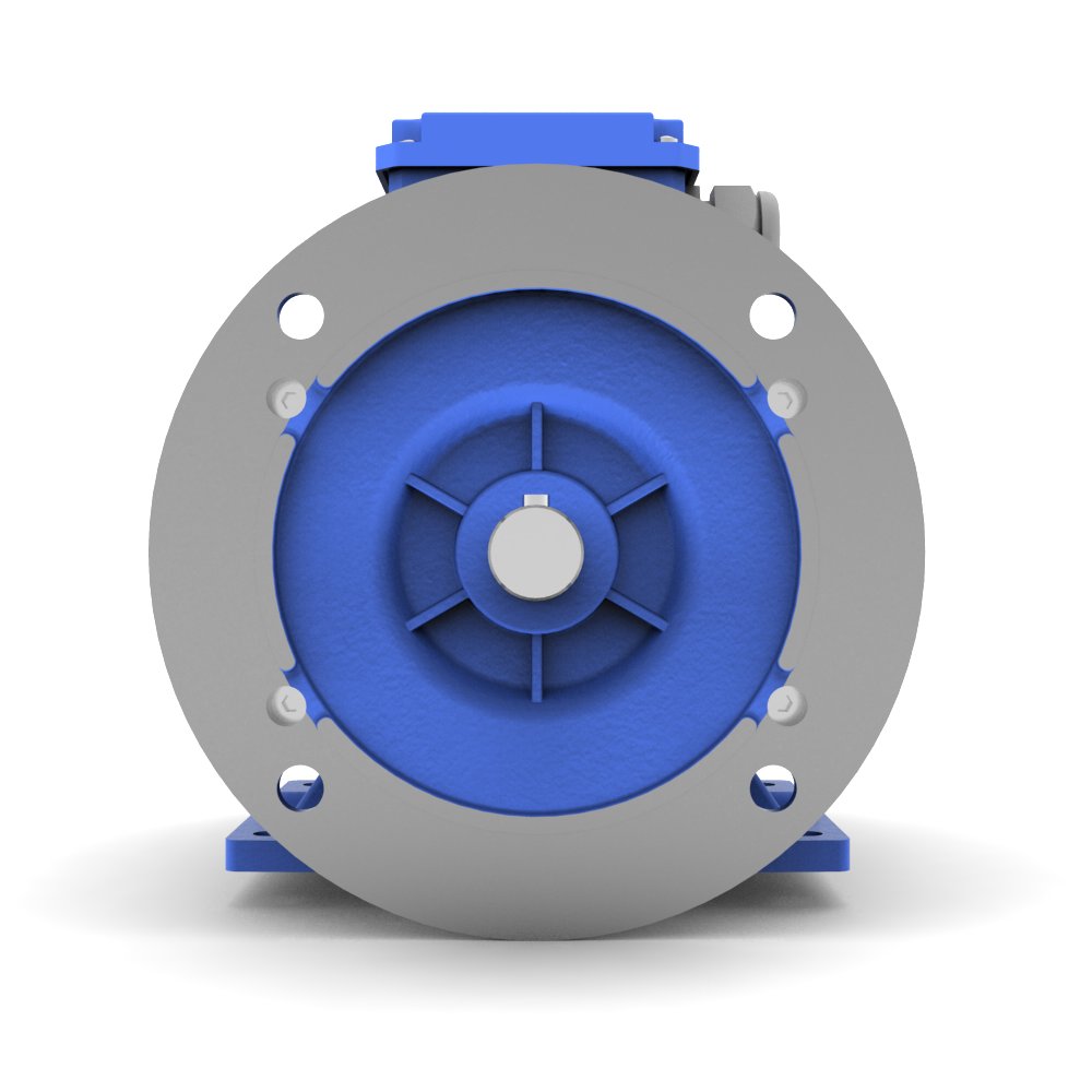 ELSTO Q3E-serie aluminium draaistroommotor IE3 bouwvorm B3/B5 voor aanzicht